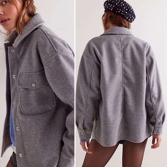 New Free People We The Free Lola Shirt Jacket - Picture 2 of 9